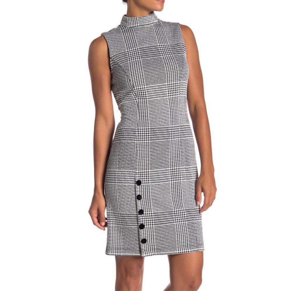 Elegant Black and White Sharagano Dress